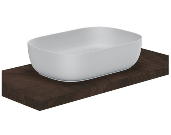 Раковина Scarabeo Glam шгв 560*390*140 отверстия для смесителя-отсутствуют цвет-travertine 1804 E