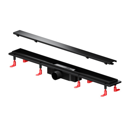 AM.PM W02SC-U11-080-04BM PrimeFlow Трап для душа линейный универс затвор Tile 80см цвет черн мат