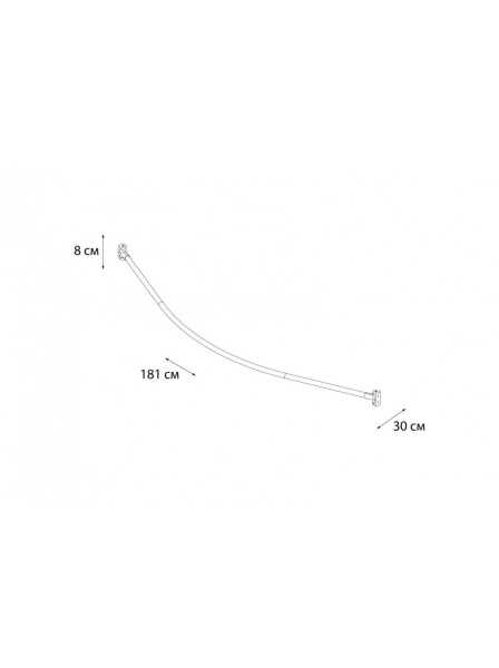Карниз для шторы Fixsen дуговой до 180 см нержавеющая сталь (FX-25144)