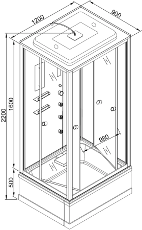 Душевая кабина AvaCan V1245