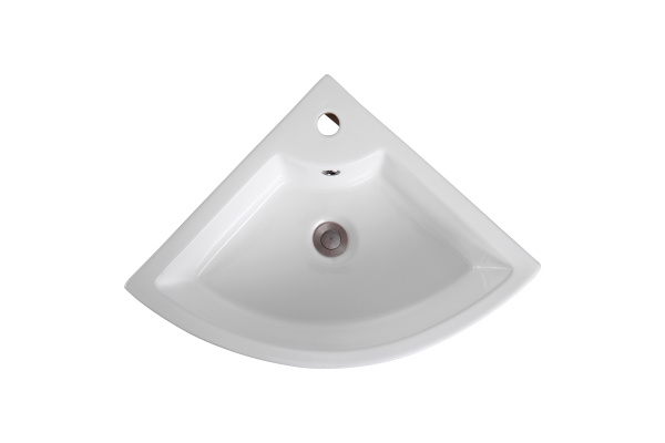 Раковина подвесная угловая AQUATEK AQ5166B-00 470*470*150 мм, универсальная установка