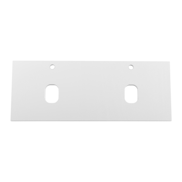 Столешница из МДФ с двумя отверстиями под раковину и с двумя отверстиями под смеситель, 1404x462x19 EK-140-2-BO Bianco Opaco