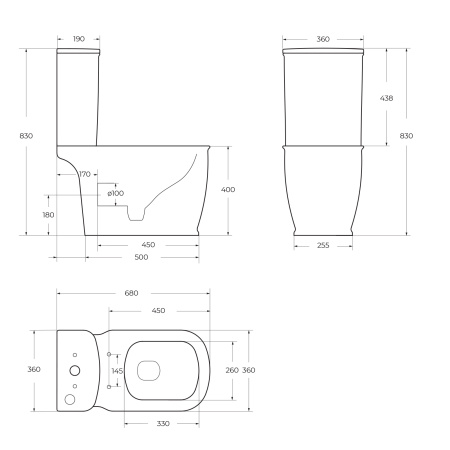 Чаша напольного унитаза BelBagno PRADO BB10150CP
