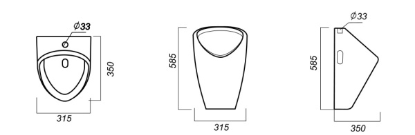 Писсуар Sanita Luxe Long сенсорный, подвесной, белый (PS/Long/Sens/WHT.G/S1)