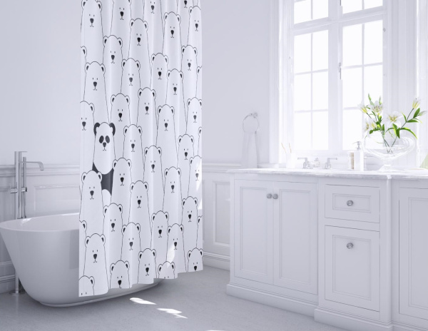 Шторка для ванной Fixsen "PANDA" (FX-2501)