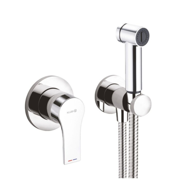 Гигиенический душ со смесителем Kludi ZENTA SL "модерн" цвет-хром 489980565