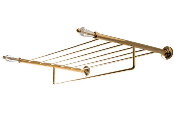 Полочка для душевых полотенец 3SC Boheme решётка с плотенцедержателем цвет-золото (Gold Polished Gold) BO99GD