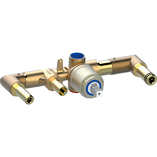 Комплект Bossini APICE Смеситель для ванны, встраиваемый, однорычажный, с ручным душем Slim и шлангом 1500 мм., черный матовый + Встраиваемая часть (Z00555.073+Z00546000)