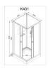 Душевая кабина AvaCan K401 без крыши