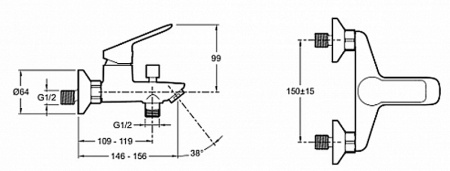 Комплект смесителей 3 в 1 Jacob Delafon Lucien хром (E20850RU-CP)