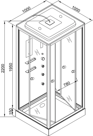 Душевая кабина AvaCan V1015