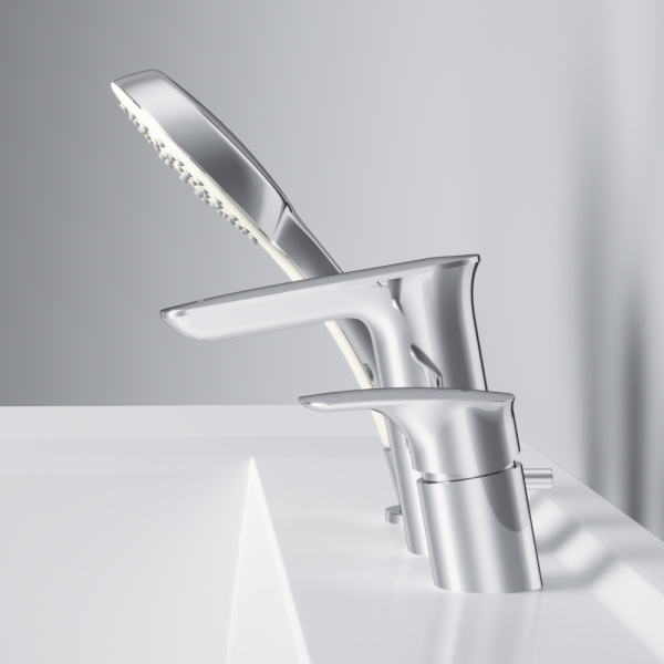 AM.PM F50A01300 Inspire V2.0, смеситель на борт ванны, трёхсекционный, излив  мм, хром, шт