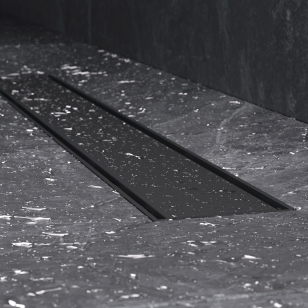 AM.PM W02SC-U11-060-04BM PrimeFlow Трап для душа линейный универс затвор Tile 60см цвет черн мат