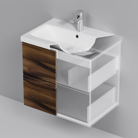 AM.PM M90FHX0602HF Gem, База под раковину, подвесная, 60 см, 2 ящика, цвет: орех