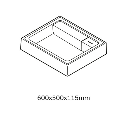 AM.PM M85WCC0601WG050 X-Joy, Раковина над стиральной машиной, керамическая, 60x50 см, белый глянец