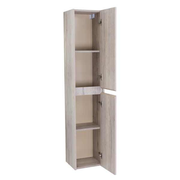 KRAFT Шкаф подвесной с двумя распашными дверцами с доводчиками, с двумя полками, правост. Rovere Galifax Bianco, 330x300x1600, KRAFT-1600-2A-SC-RGB-R