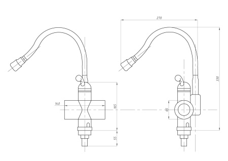 Проточный водонагреватель TSARSBERG электрический гибкий излив (TSB-WH1103)