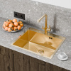 Кухонная мойка FLORACIO Steel F.5951.GDD (DECOR), золото матовое