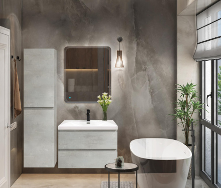 MOLVENO Шкаф подвесной с двумя распашными дверцами с доводчиками, с двумя полками, Beton, 400x300x1600, MOLVENO-1600-2A-SC-BET