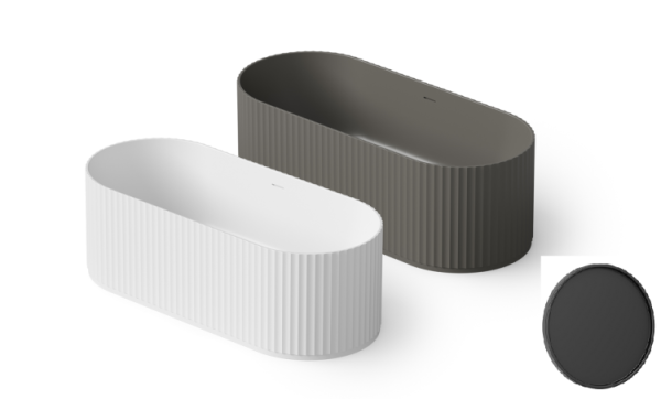 Ванна DEA Design Stripes шгв 1700*720*560 цвет-черный матовый DD8803 1700 16