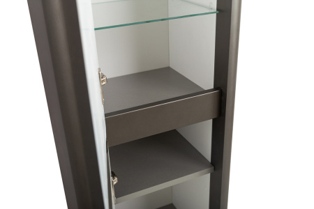 RELAX Шкаф подвесной с двумя распашными дверцами с доводчиками, с двумя полками, универсальный, Оружейная сталь, 400x300x1500, RELAX-1500-2A-SO-GM