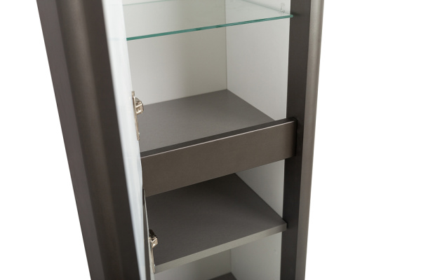 RELAX Шкаф подвесной с двумя распашными дверцами с доводчиками, с двумя полками, универсальный, Оружейная сталь, 400x300x1500, RELAX-1500-2A-SO-GM