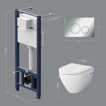 AM.PM IS49051.701700 Инсталл с клав Pro L глянц хром с подв унит Spirit V2.0 FlashClean с сид м/л