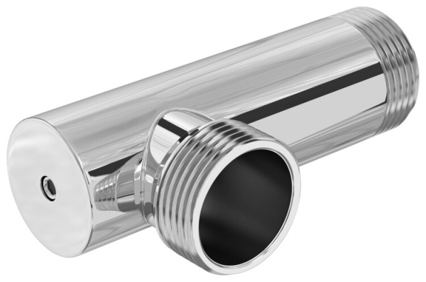 Уголок Сунержа с клапаном переходной присоединительный размер-НР G 1" / НР G 1" цвет-тёмный титан муар 15-1523-1010