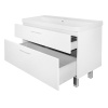 Комплект Тумба Azario Ника 100 Н 1000х475х860 напольная, с раковиной Monte 100, белый (CS00089955)