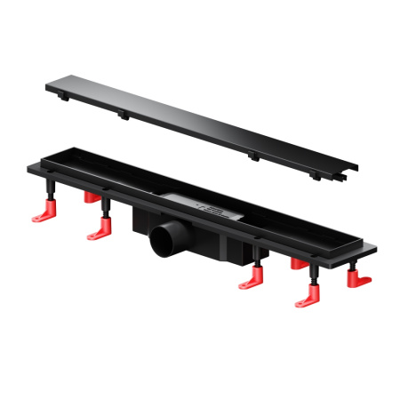 AM.PM W02SC-U11-060-04BM PrimeFlow Трап для душа линейный универс затвор Tile 60см цвет черн мат