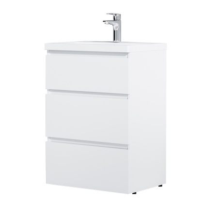 AM.PM M91FSX0602WG GEM S, База под раковину, напольная, 60 см, 3 ящика, белый глянец