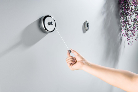 Веревка для белья 2,5 м в комплекте с держателем AQUATEK, полир. хром AQ4994CR