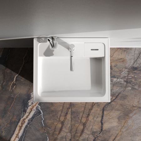 AM.PM M85WCC0601WG050 X-Joy, Раковина над стиральной машиной, керамическая, 60x50 см, белый глянец