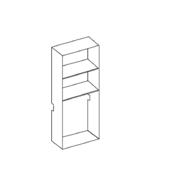 Шкаф-пенал Oasis Line шгв 450*150*760 цвет-черный матовый 0LIN01107601045