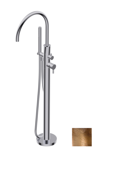 Смеситель для ванны и душа Ritmonio Diametro35 S с переключателем цвет-бронза брашированная (Brushed bronze) PR52DB202BRX