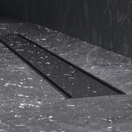 AM.PM W02SC-U11-070-04BM PrimeFlow Трап для душа линейный универс затвор Tile 70см цвет черн мат