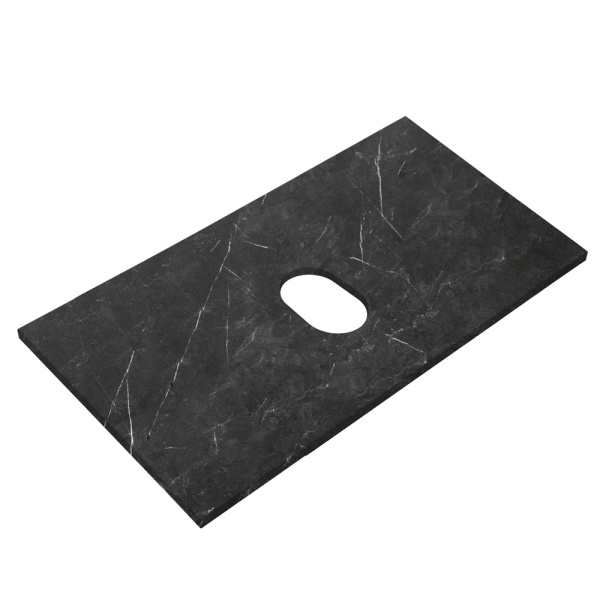 Столешница из керамогранита без отверстия под смеситель 800x460 KEP-80-MNO-W0 Marmo Nero Opaco