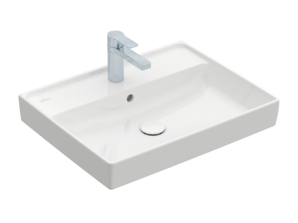 Раковина Villeroy&Boch Collaro шгв 600*470*160 отверстия для смесителя-1 CeramicPlus цвет-альпийский белый 4A3360R1