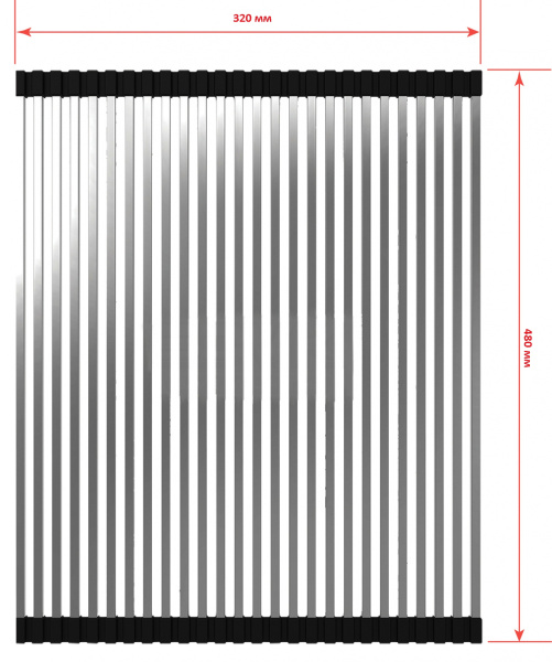 Ролл-мат GRANULA 320*480 мм (GR-4832, НЕРЖ)