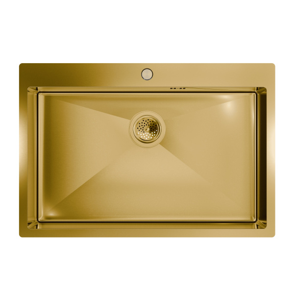 Кухонная мойка FLORACIO Steel F.7551.GD, золото матовое