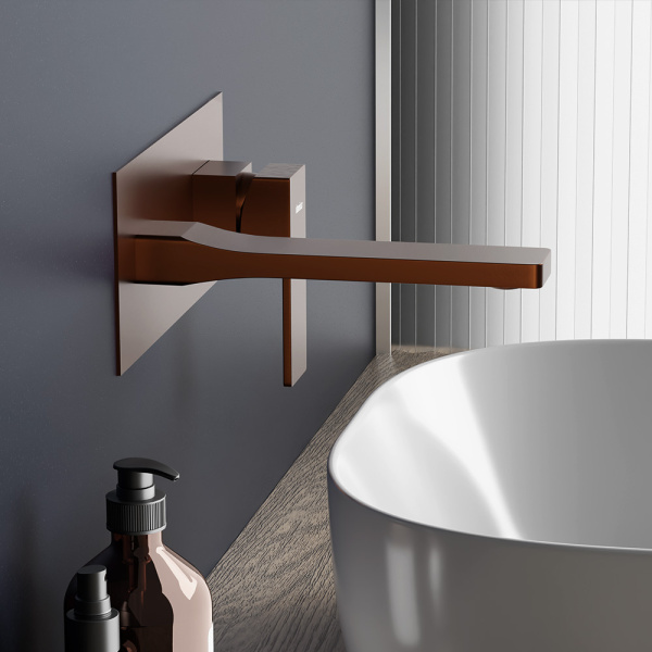 Damixa 530260500 Gala, встраиваемый смеситель для раковины, розовое золото