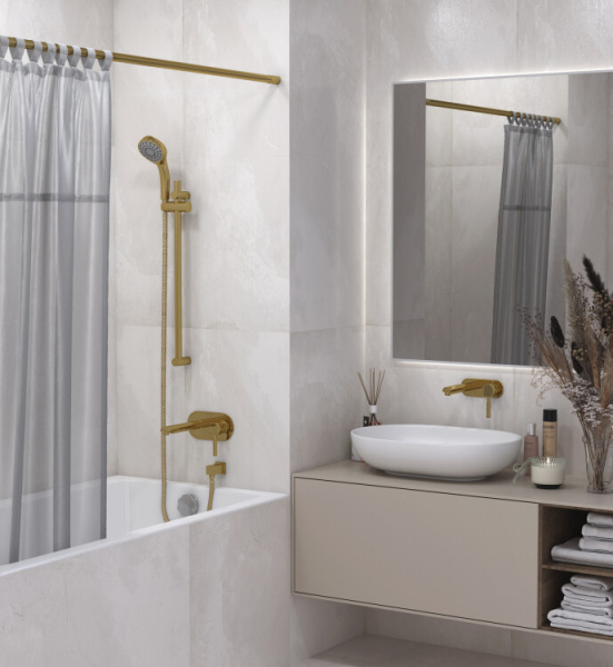 Штанга для душевой шторы Сунержа DESIGN шгв 1485-1515*28*28 цвет-золото 03-3015-1500