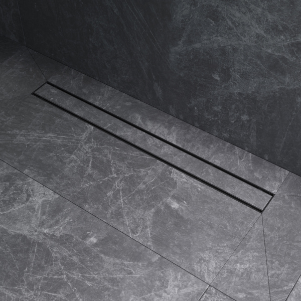 AM.PM W02SC-U11-080-04BM PrimeFlow Трап для душа линейный универс затвор Tile 80см цвет черн мат