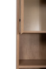 KRAFT Шкаф подвесной с одной распашной дверцей с доводчиками и одной открытой полкой, левосторонний, Rovere Nebrasca Nature, 330x300x1600, KRAFT-1600-1A-SC-RNN-L