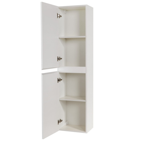 MOLVENO Шкаф подвесной с двумя распашными дверцами с доводчиками, с двумя полками, Bianco Ghiaccio, 400x300x1600, MOLVENO-1600-2A-SC-BG