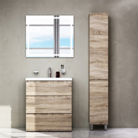 AM.PM M91FSX0752OF GEM S, База под раковину, напольная, 75 см, 3 ящика, светлый дуб