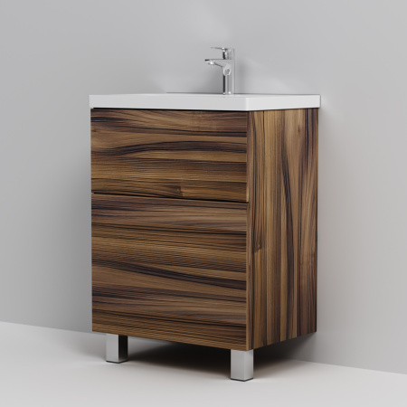 AM.PM M90FSX0602HF Gem, База под раковину, напольная, 60 см, 2 ящика, цвет: орех