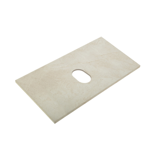 Столешница из керамогранита без отверстия под смеситель 800x460 KEP-80-MCO-W0 Marmo Crema Opaco