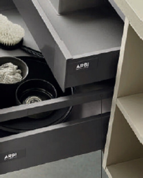 Ящик внутренний ARBI шгв 804*390*90 для тумбы цвет-серый V089