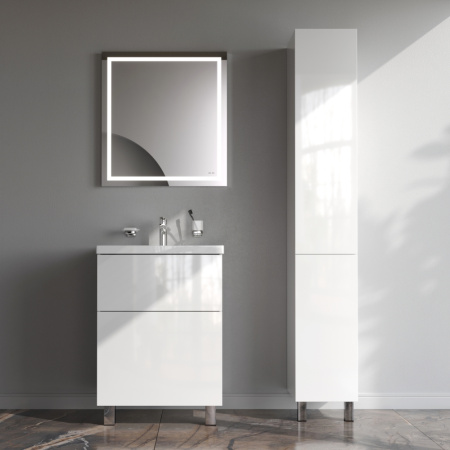 AM.PM M90FSX06022WG32 GEM, База под раковину, напольная, 60 см, 2 ящика push-to-open, цвет: белый, глянец